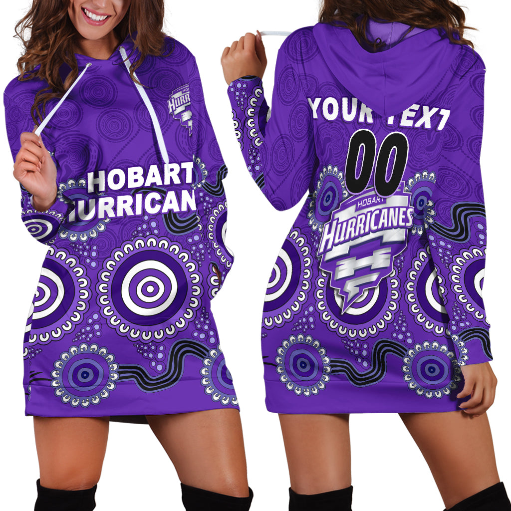 (Custom Personalised) Hobart Hurricanes Aboriginal Cricket 2022 Hoodie Dress - - Vibe Hoodie Shop