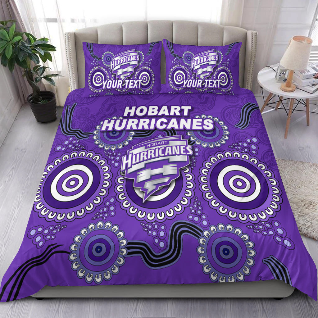 (Custom Personalised) Hobart Hurricanes Aboriginal Cricket 2022 Bedding Set - - Vibe Hoodie Shop