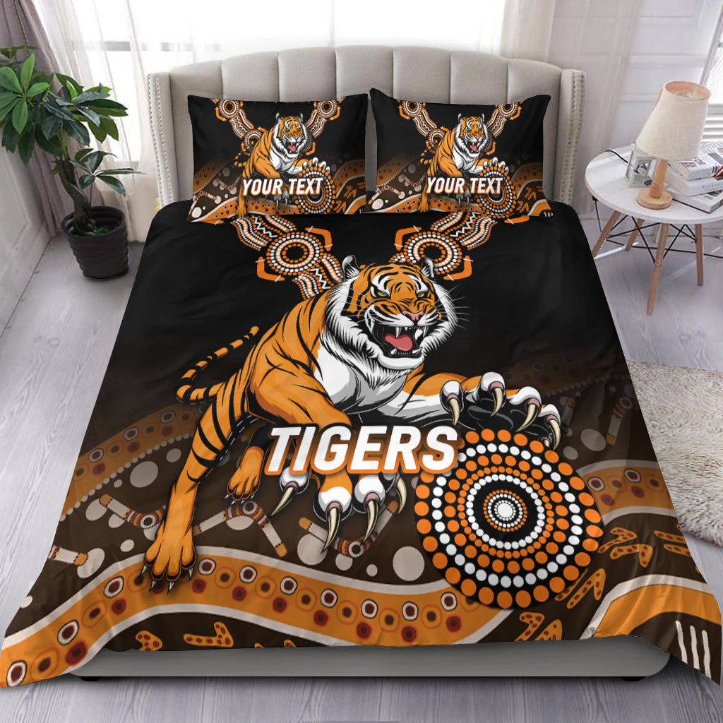 (Custom Personalised) Tigers Rugby 2022 Aboriginal Art Bedding Set - - Vibe Hoodie Shop