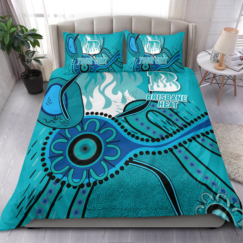 (Custom Personalised) Brisbane Heat Aboriginal Cricket 2022 Bedding Set - - Vibe Hoodie Shop
