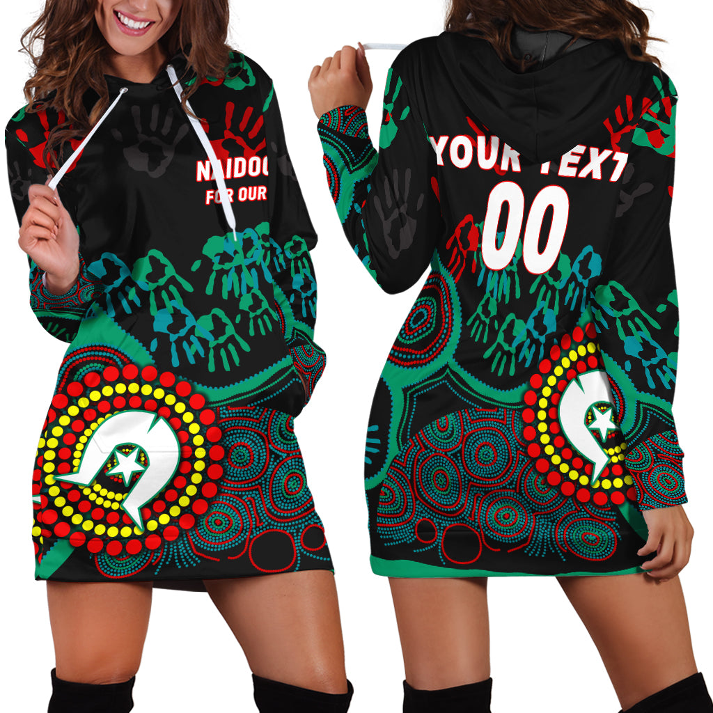 (Custom Personalised) NAIDOC Week 2023 Aboriginal Art For Our Elders Hoodie Dress - - Vibe Hoodie Shop