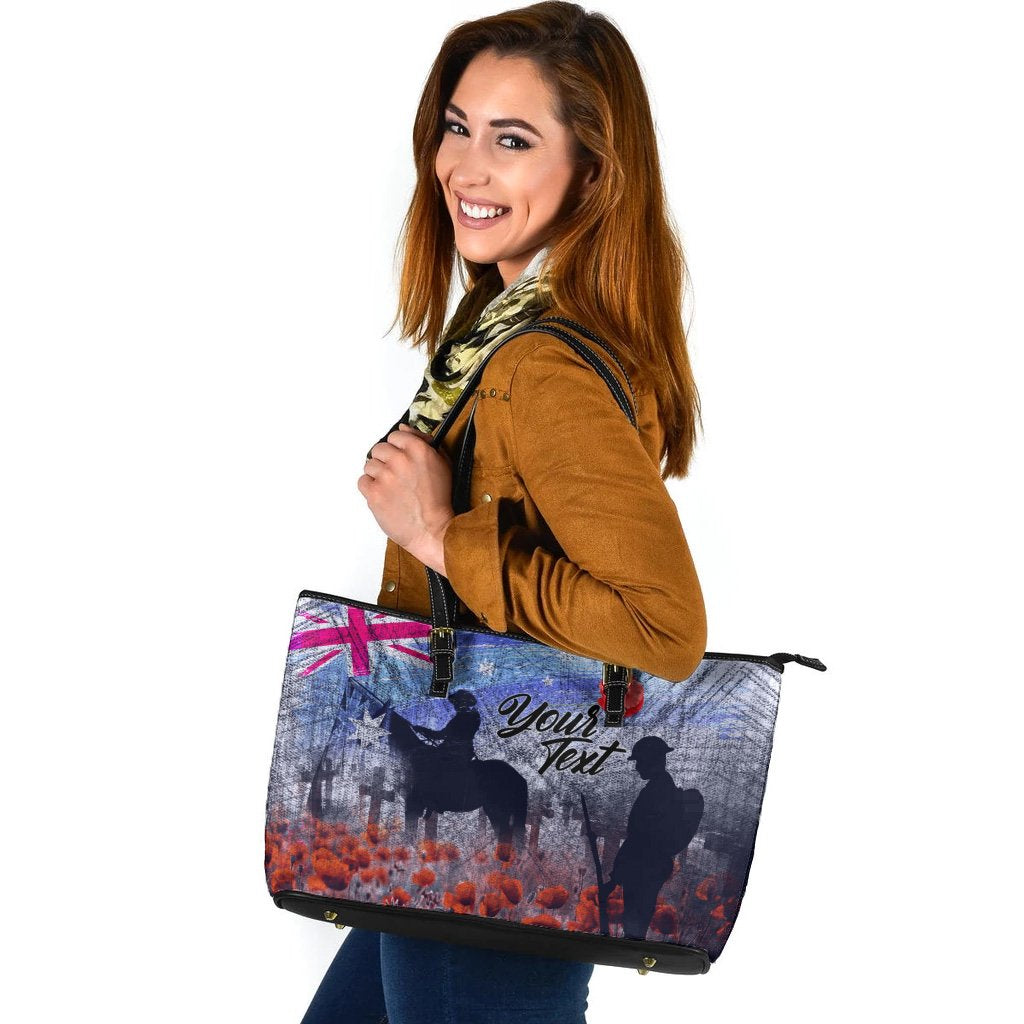 custom-text-anzac-day-leather-tote-lest-we-forget-vintage-poppies