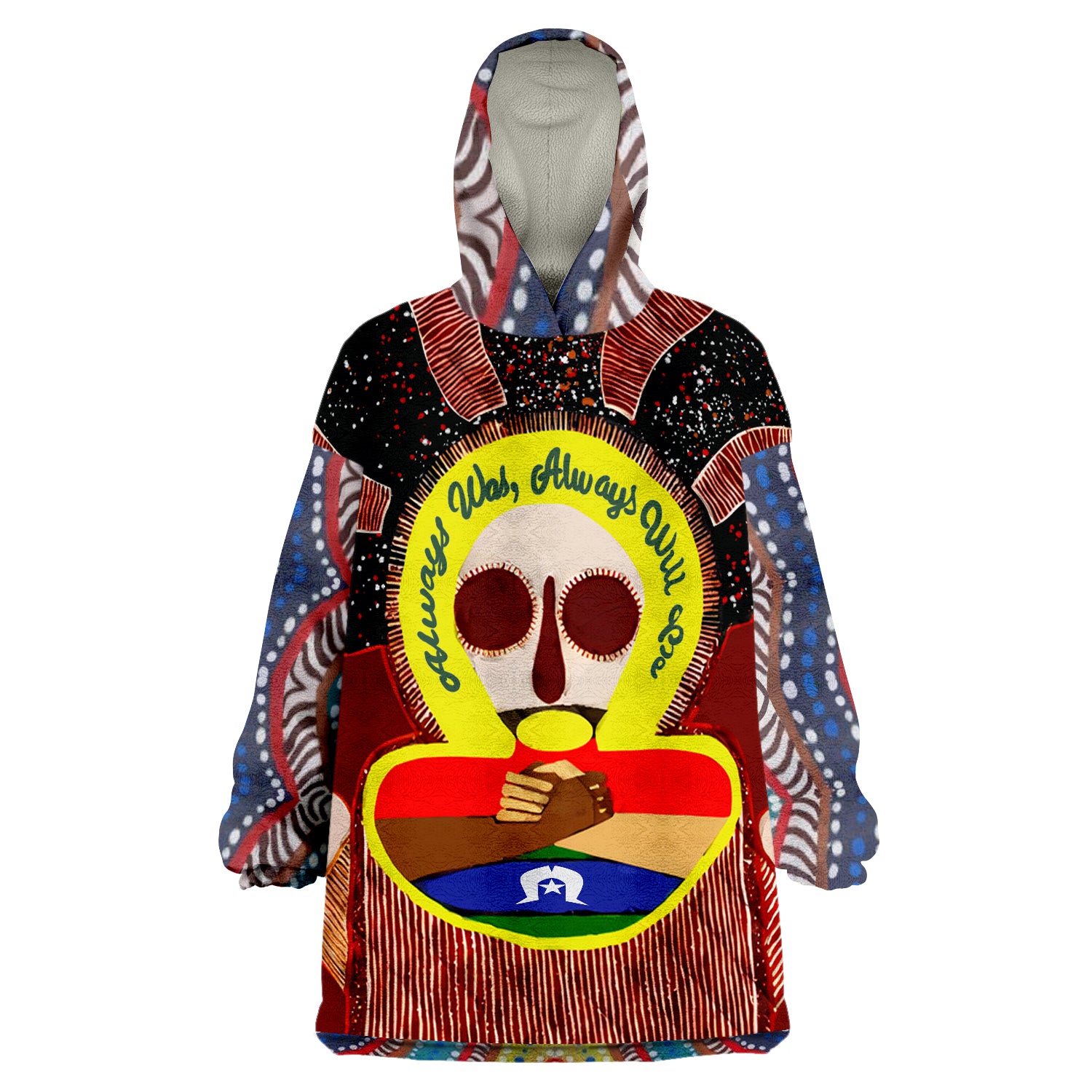 Aboriginal and Torres Strait Islander - NAIDOC Style Wearable Blanket Hoodie - Vibe Hoodie Shop