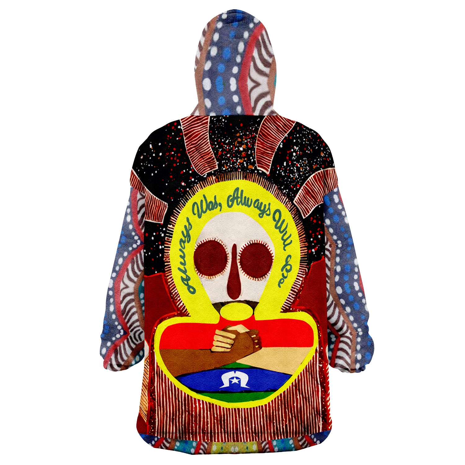 Aboriginal and Torres Strait Islander - NAIDOC Style Wearable Blanket Hoodie - Vibe Hoodie Shop