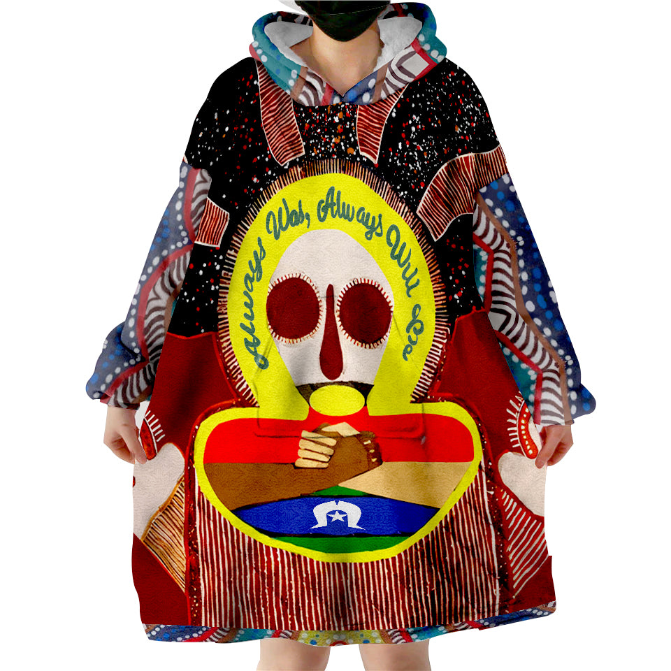 Aboriginal and Torres Strait Islander - NAIDOC Style Wearable Blanket Hoodie - Vibe Hoodie Shop