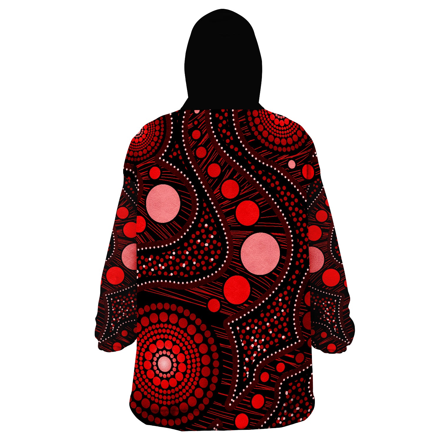 Aboriginal Art Ver.02 Wearable Blanket Hoodie - Vibe Hoodie Shop