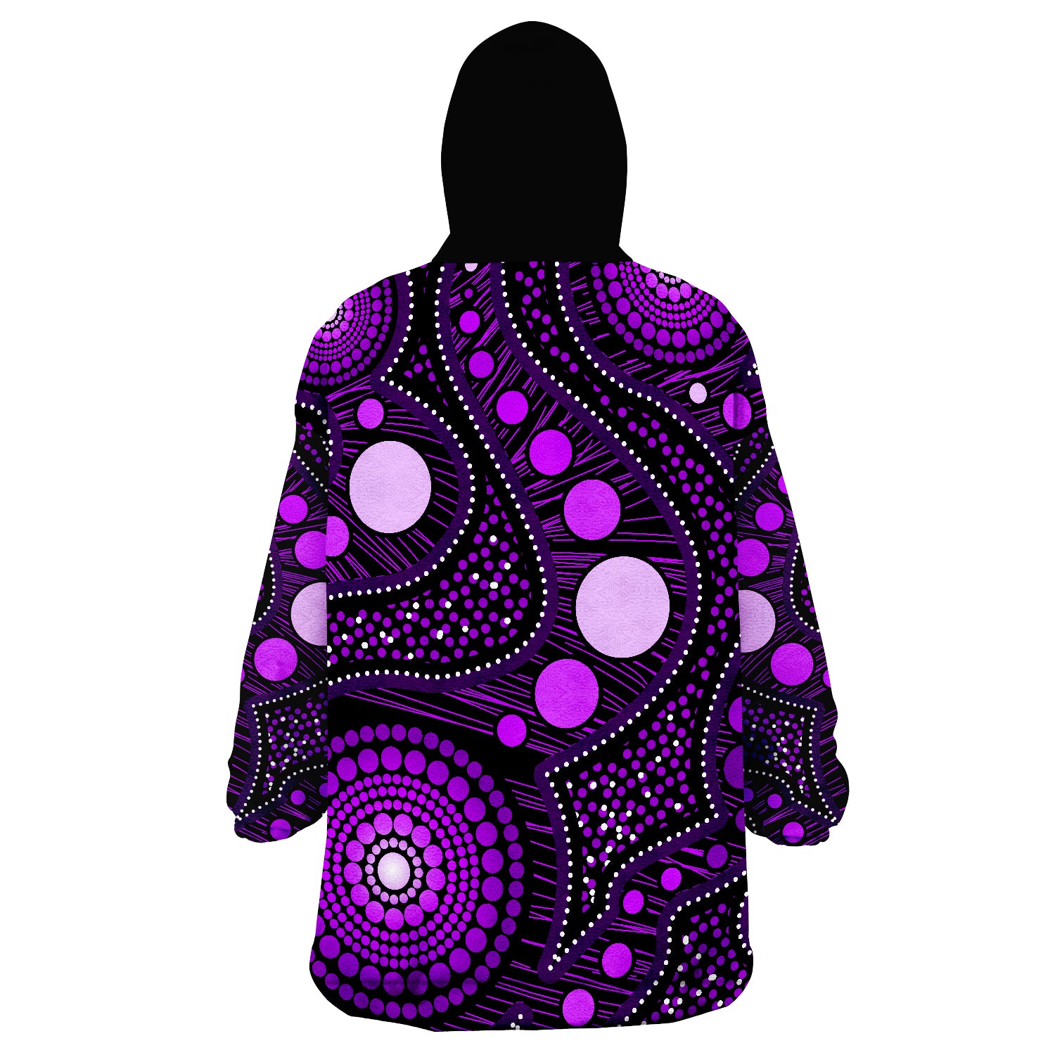 Aboriginal Art Ver.03 Wearable Blanket Hoodie - Vibe Hoodie Shop