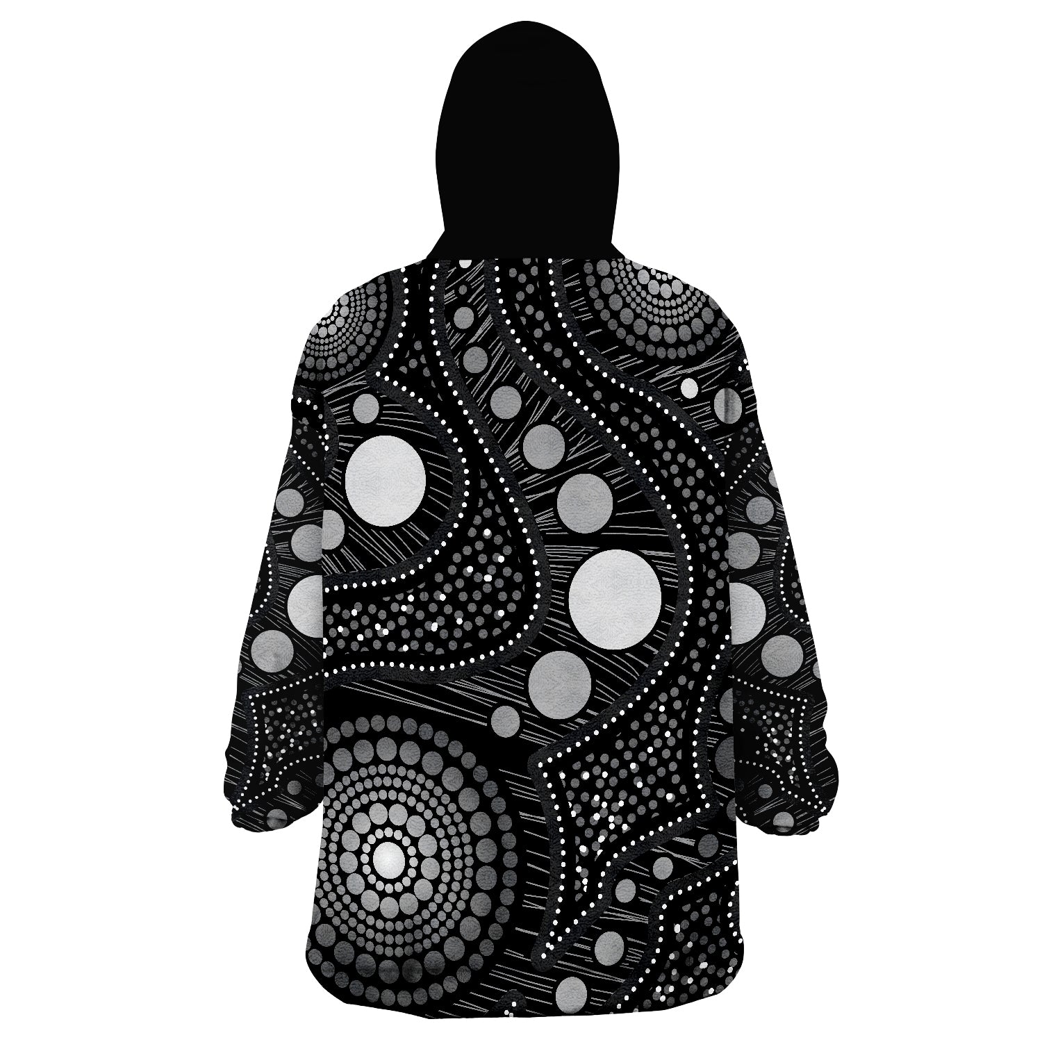 Aboriginal Art Ver.04 Wearable Blanket Hoodie - Vibe Hoodie Shop