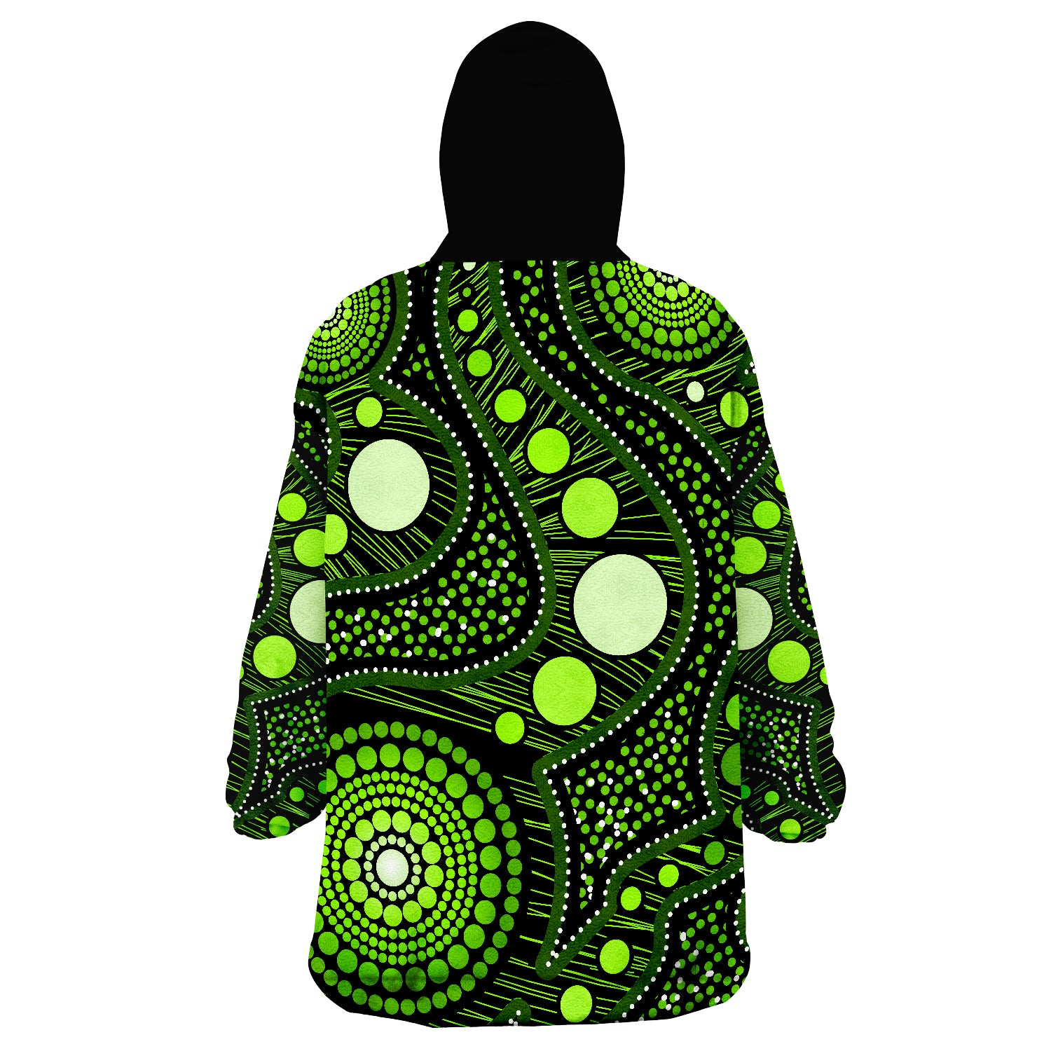 Aboriginal Art Ver.05 Wearable Blanket Hoodie - Vibe Hoodie Shop