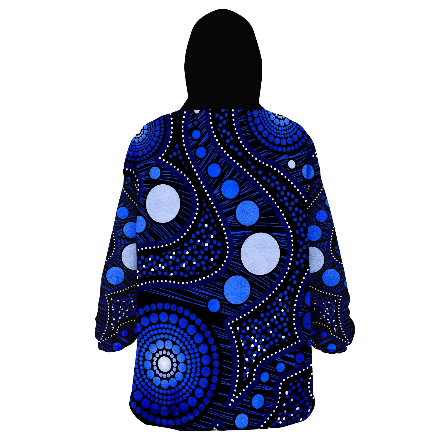 Aboriginal Art Ver.06 Wearable Blanket Hoodie - Vibe Hoodie Shop