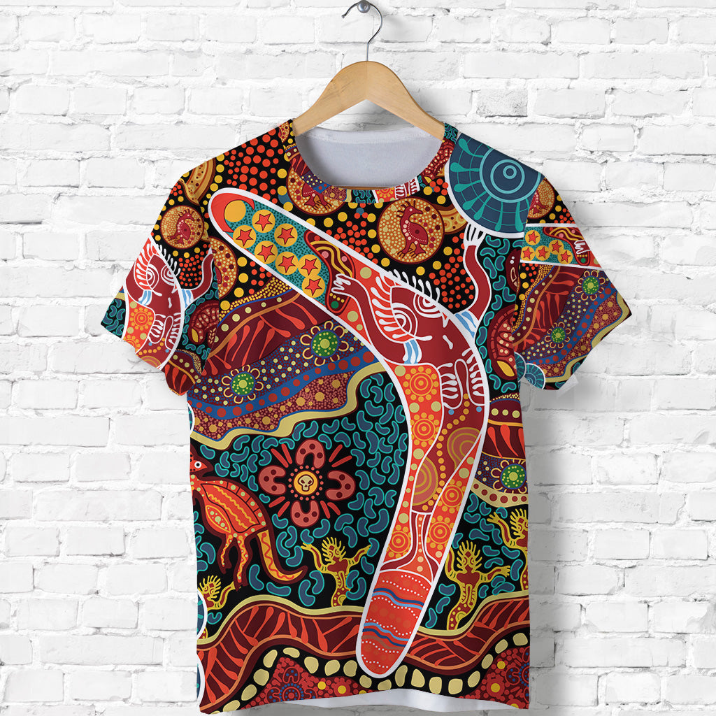 Aboriginal Boomerang T shirt Indigenous - Vibe Hoodie Shop