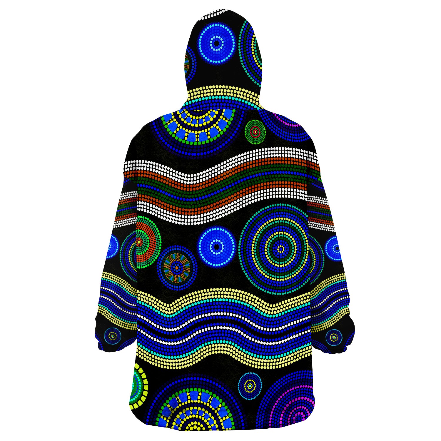 Aboriginal Dot Unique Style Ver.01 Wearable Blanket Hoodie - Vibe Hoodie Shop