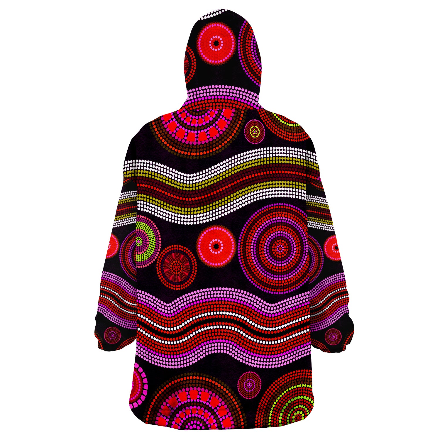 Aboriginal Dot Unique Style Ver.04 Wearable Blanket Hoodie - Vibe Hoodie Shop