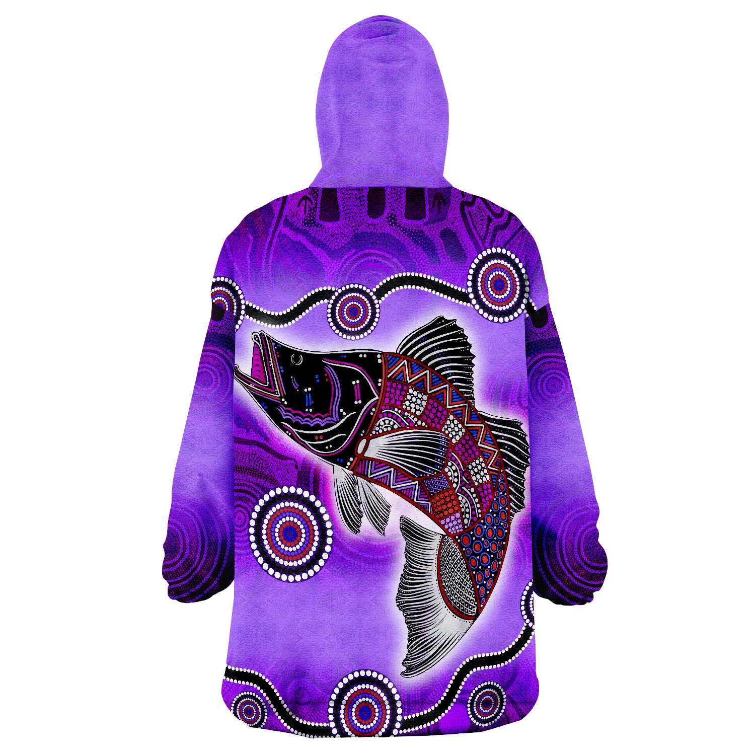 Aboriginal Fishing Ver.01 Wearable Blanket Hoodie - Vibe Hoodie Shop