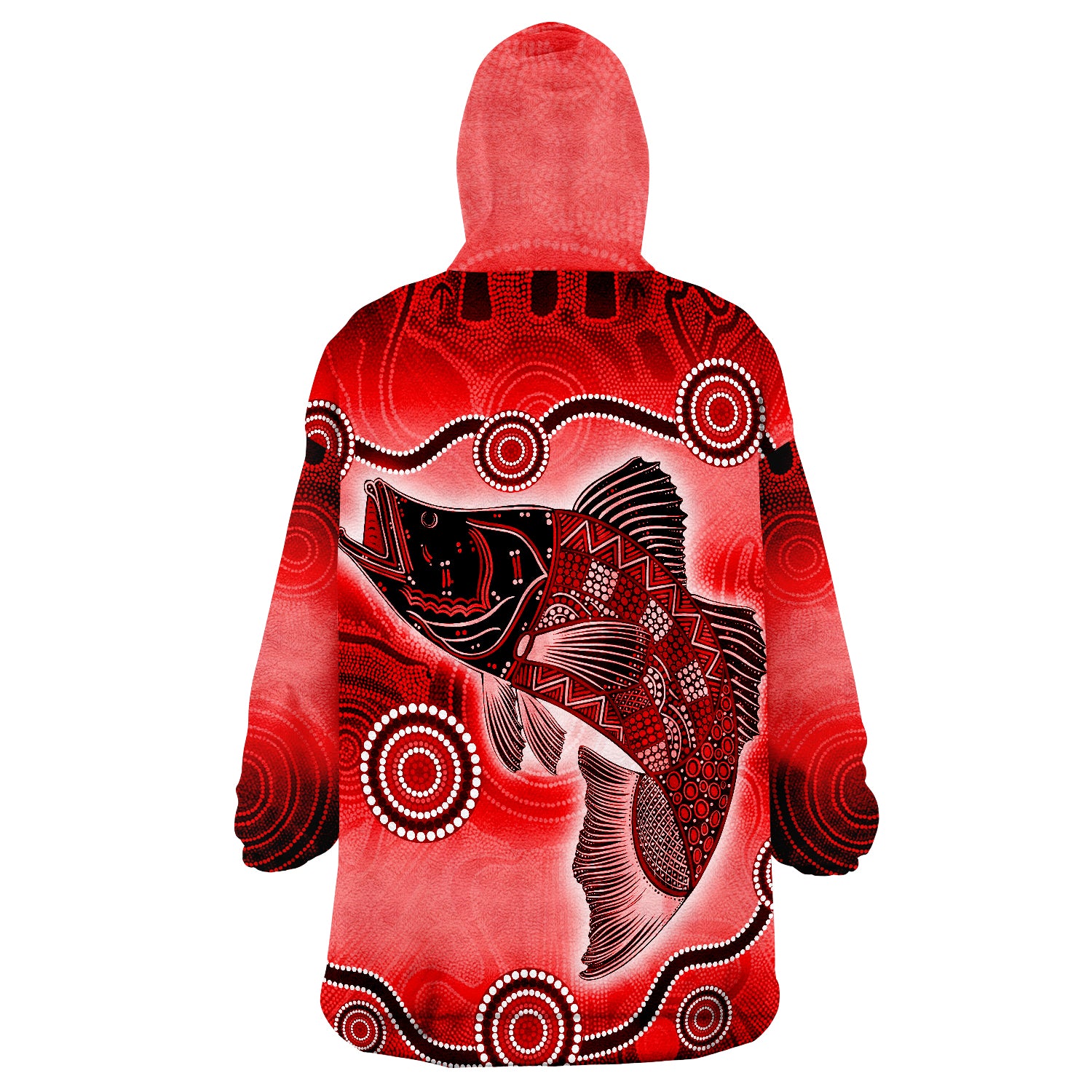 Aboriginal Fishing Ver.02 Wearable Blanket Hoodie - Vibe Hoodie Shop