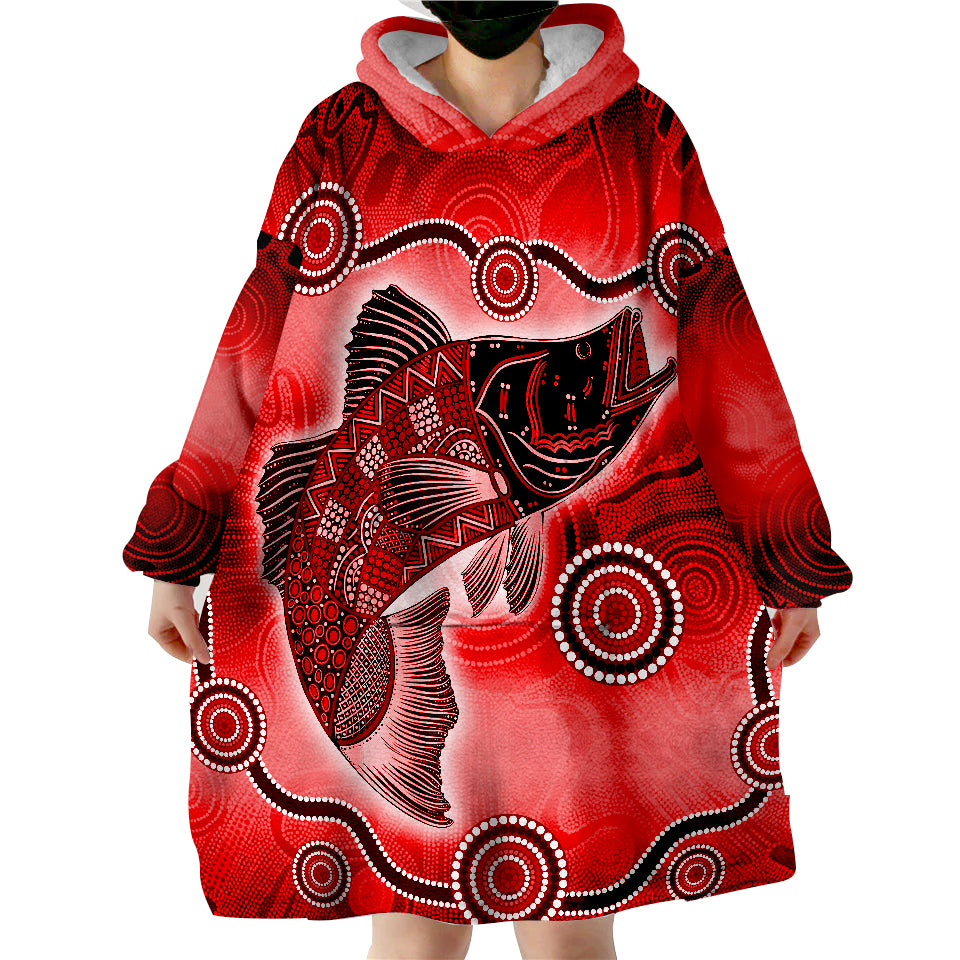 Aboriginal Fishing Ver.02 Wearable Blanket Hoodie - Vibe Hoodie Shop