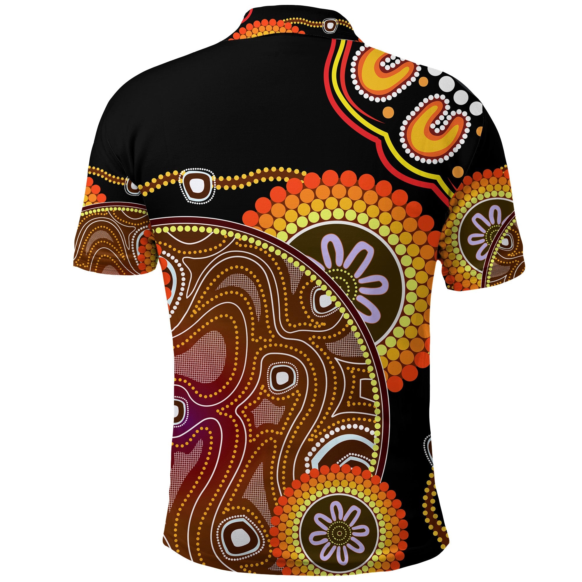 (Palyku) Aboriginal Polo Shirt Sun Rise Indigenous Vibes - Vibe Hoodie Shop