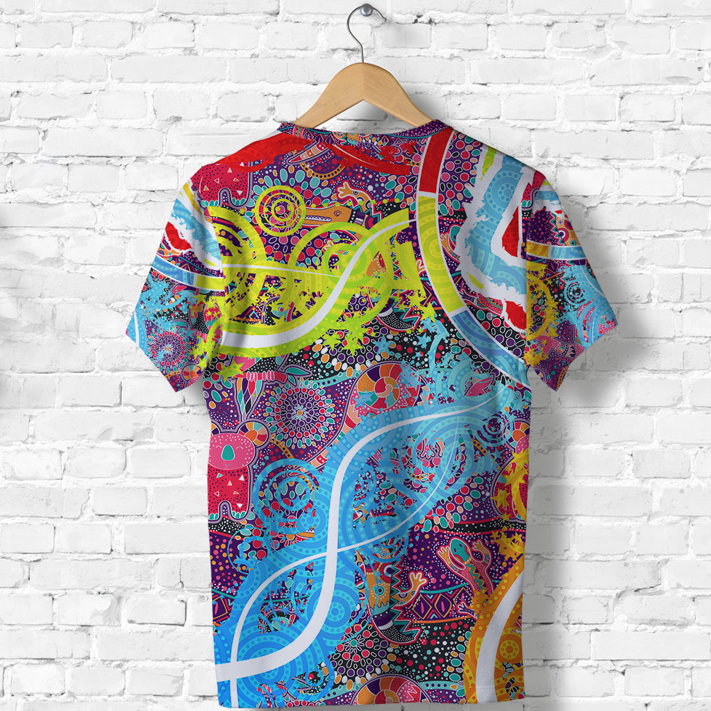 Aboriginal Art Colorful Vibes T shirt Indigenous - Vibe Hoodie Shop