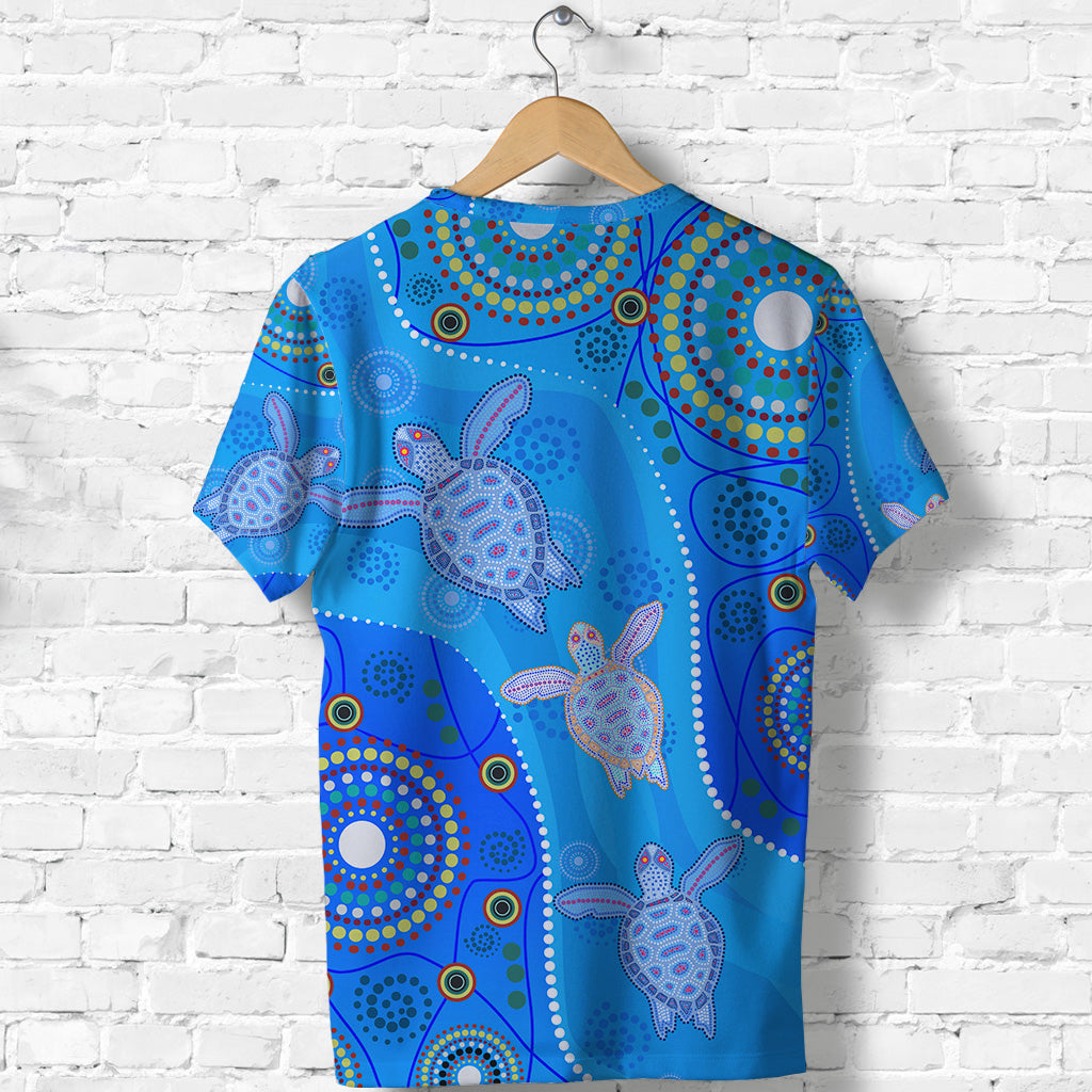 Aboriginal Art Turtle T shirt Indigenous Simple Vibes - Vibe Hoodie Shop