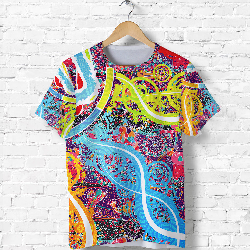 Aboriginal Art Colorful Vibes T shirt Indigenous - Vibe Hoodie Shop