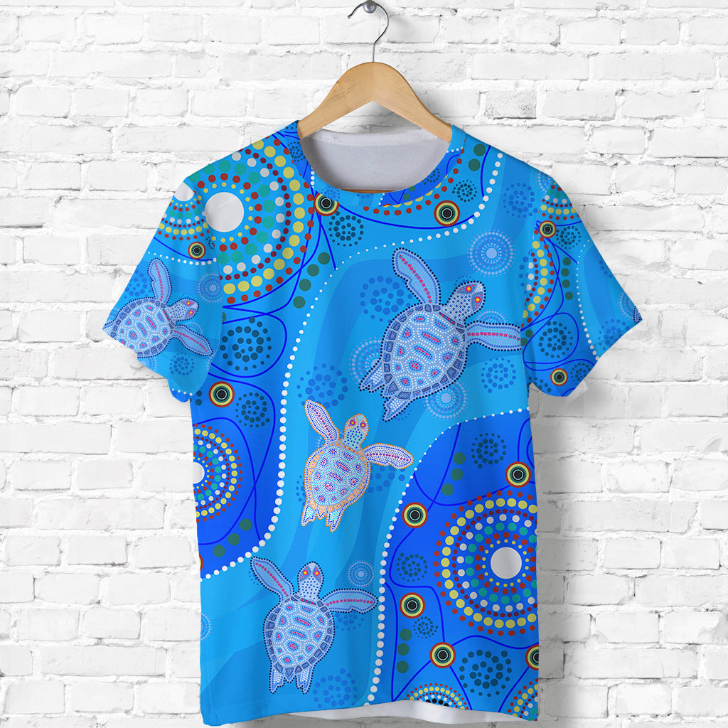 Aboriginal Art Turtle T shirt Indigenous Simple Vibes - Vibe Hoodie Shop