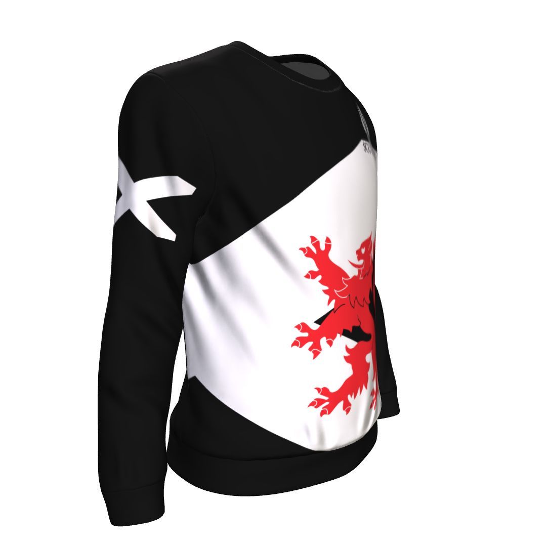 Scotland Sweatshirt Scottish Flag And Lion (Black) - Vibe Hoodie Shop