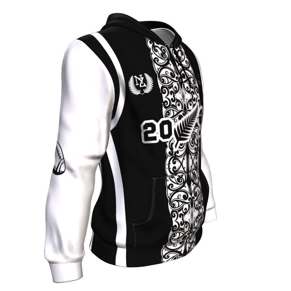 Rugby 2019 Hoodie Maori New Zealand K5 Black - Vibe Hoodie Shop