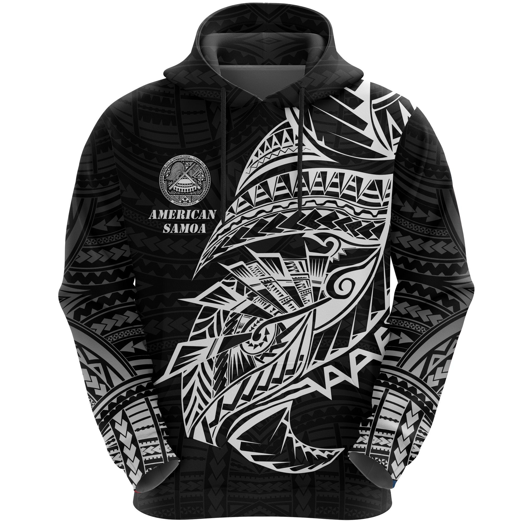 American Samoa Tattoo Hoodie Polynesian Style - Vibe Hoodie Shop