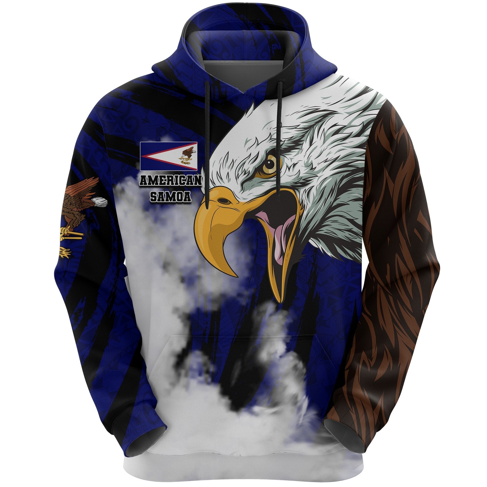 American Samoa Hoodie Bald Eagle Powerful - Vibe Hoodie Shop