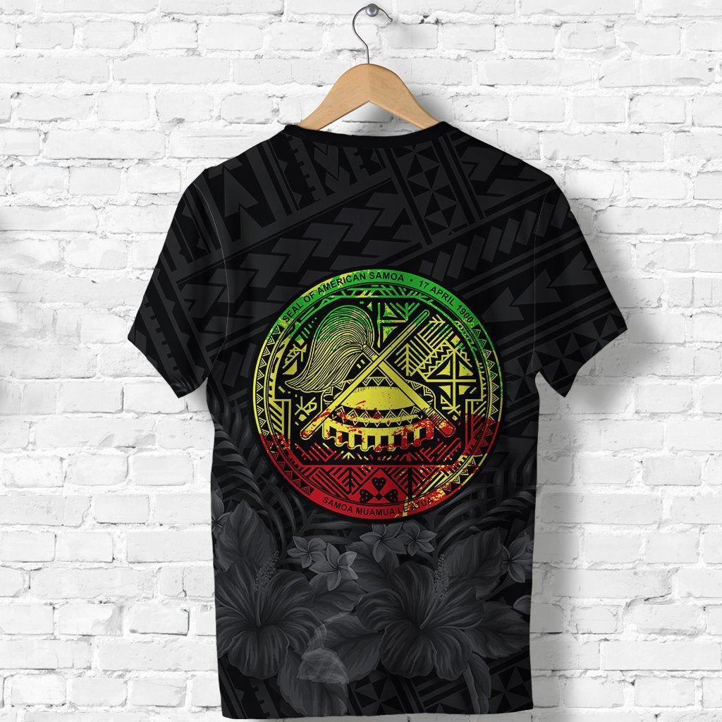 American Samoa Eagle with Seal T shirt Rasta - Vibe Hoodie Shop