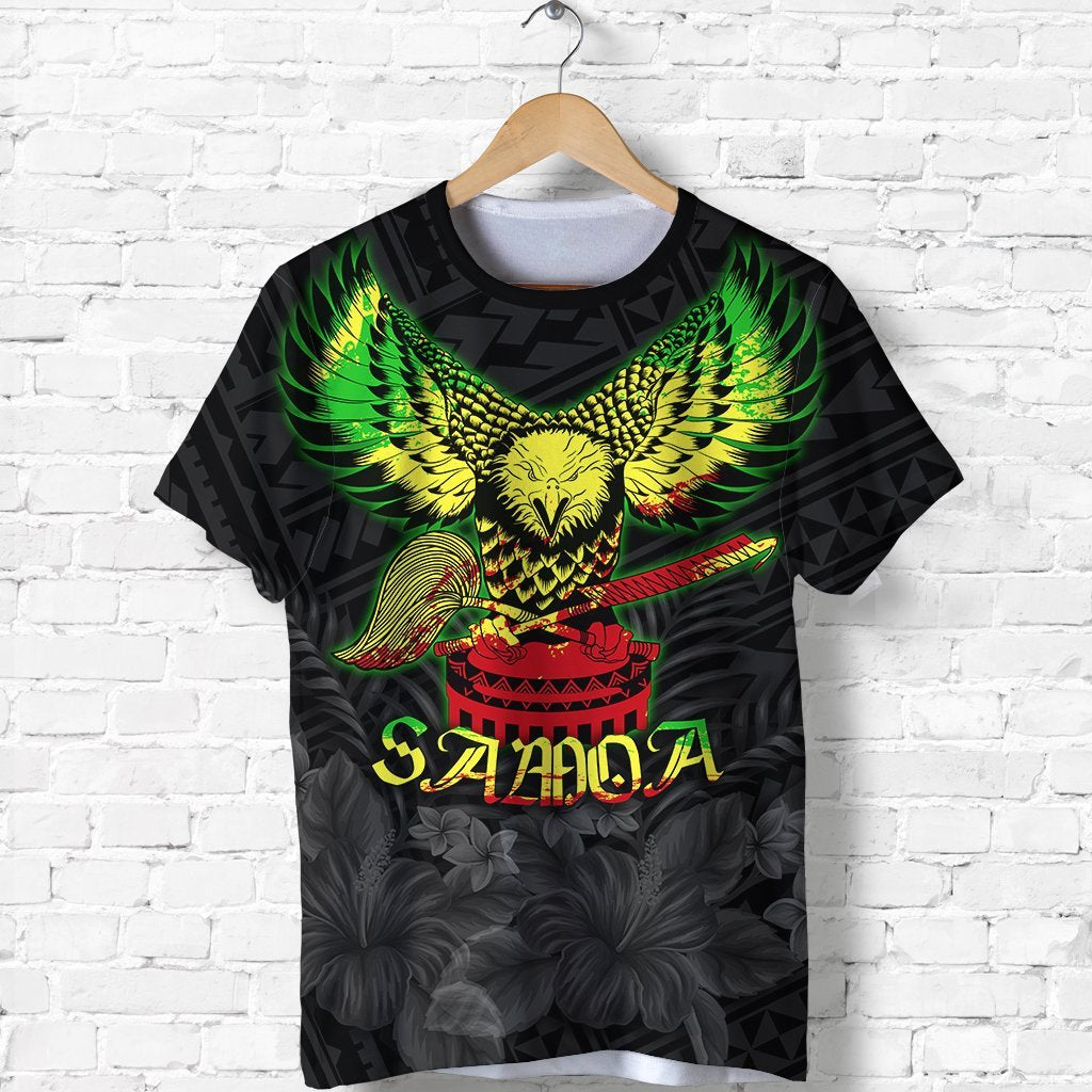 American Samoa Eagle with Seal T shirt Rasta - Vibe Hoodie Shop