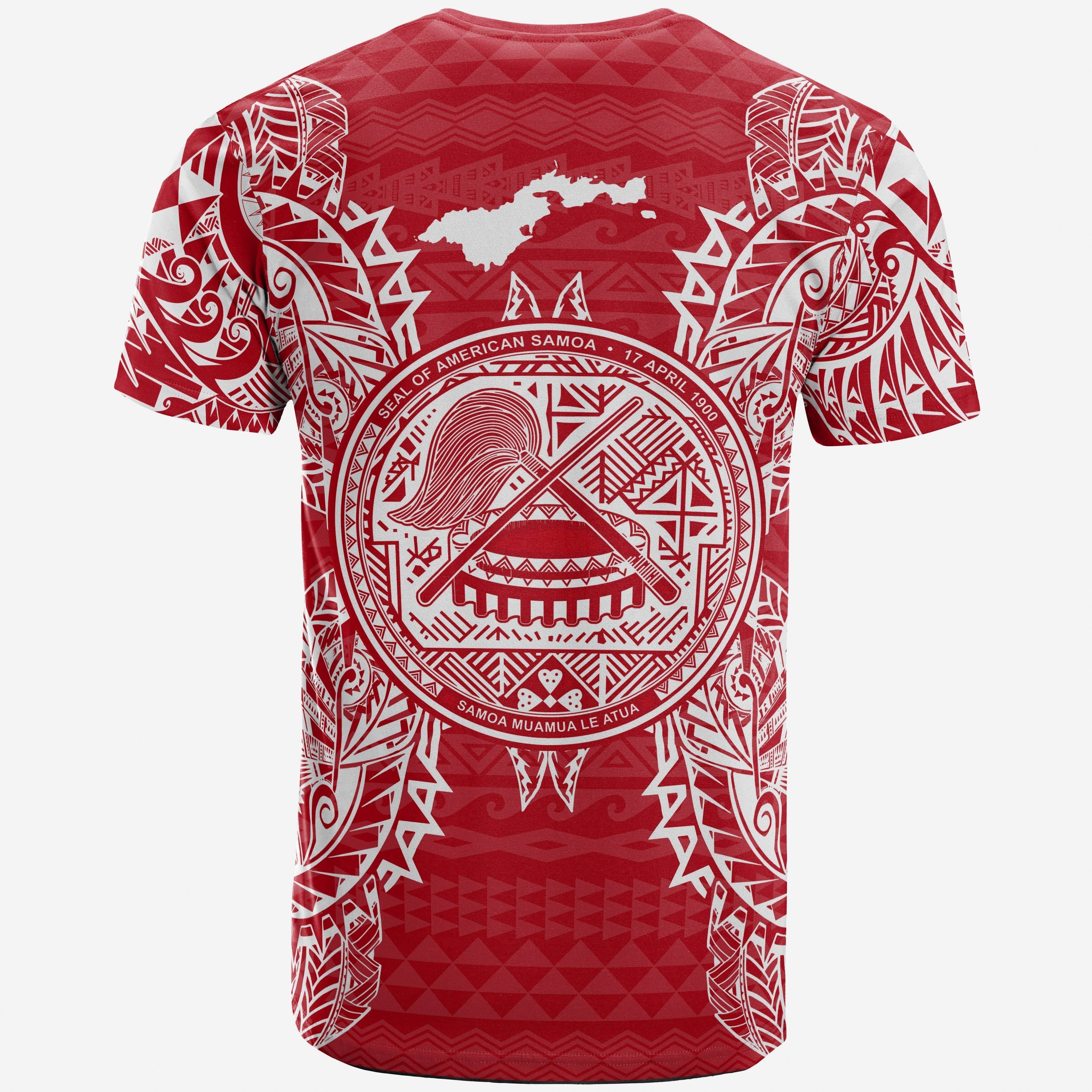 Vibe Hoodie American Samoa All T shirt - Samoa Coat Of Arms Map Polynesian Tattoo Red White - Vibe Hoodie Shop