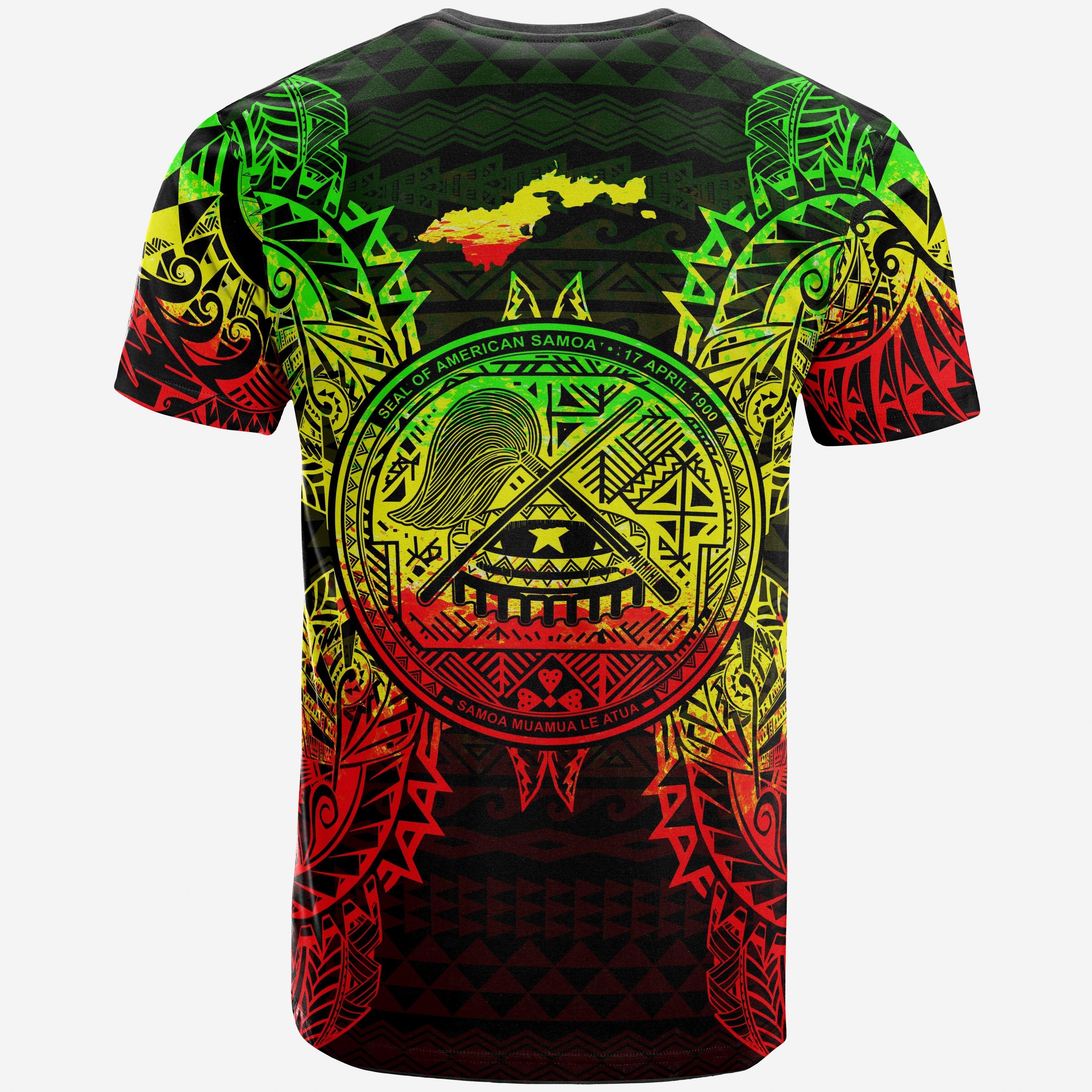 Vibe Hoodie American Samoa All T shirt - Samoa Coat Of Arms Map Polynesian Tattoo Reggae - BN39 - Vibe Hoodie Shop