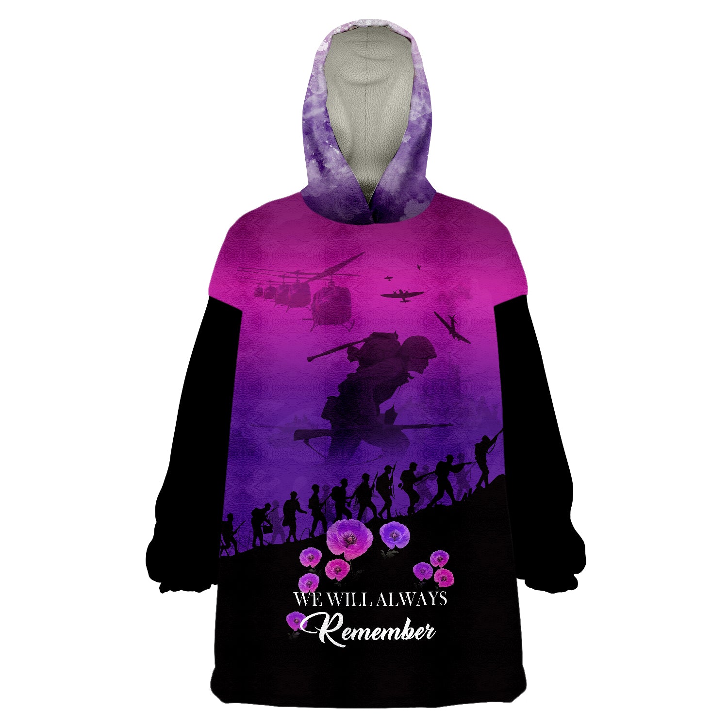 ANZAC Day 2021 - Remembrance Day Wearable Blanket Hoodie - Vibe Hoodie Shop