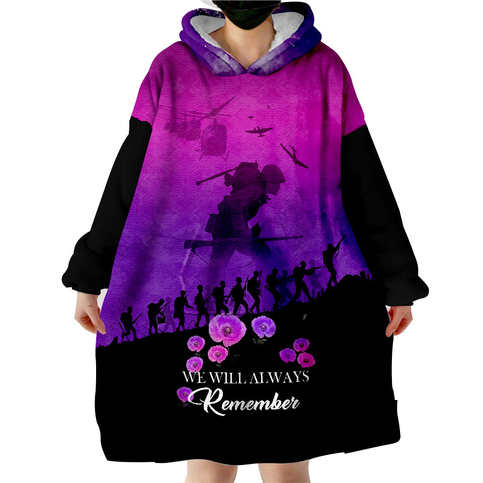 ANZAC Day 2021 - Remembrance Day Wearable Blanket Hoodie - Vibe Hoodie Shop