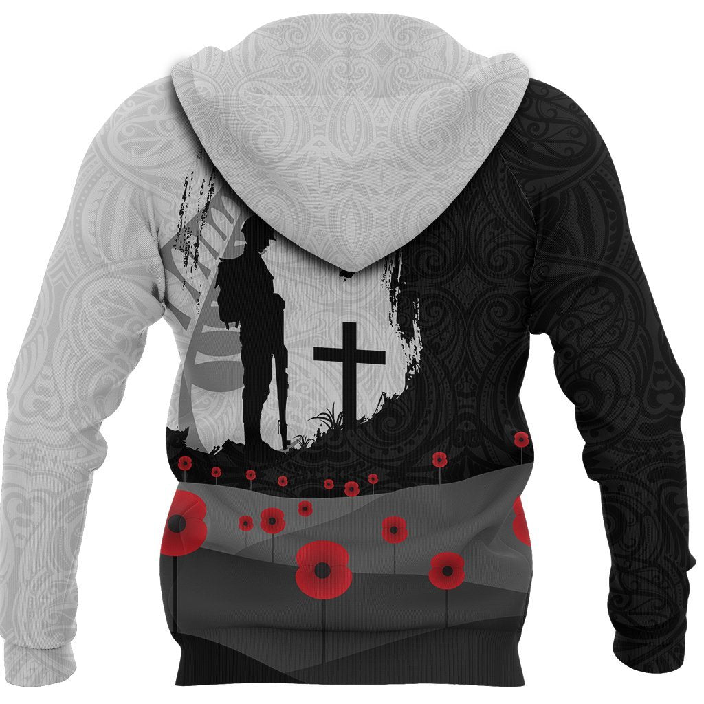 ANZAC Day Hoodie, New Zealand Australia Lest We Forget Pullover Hoodie - Vibe Hoodie Shop