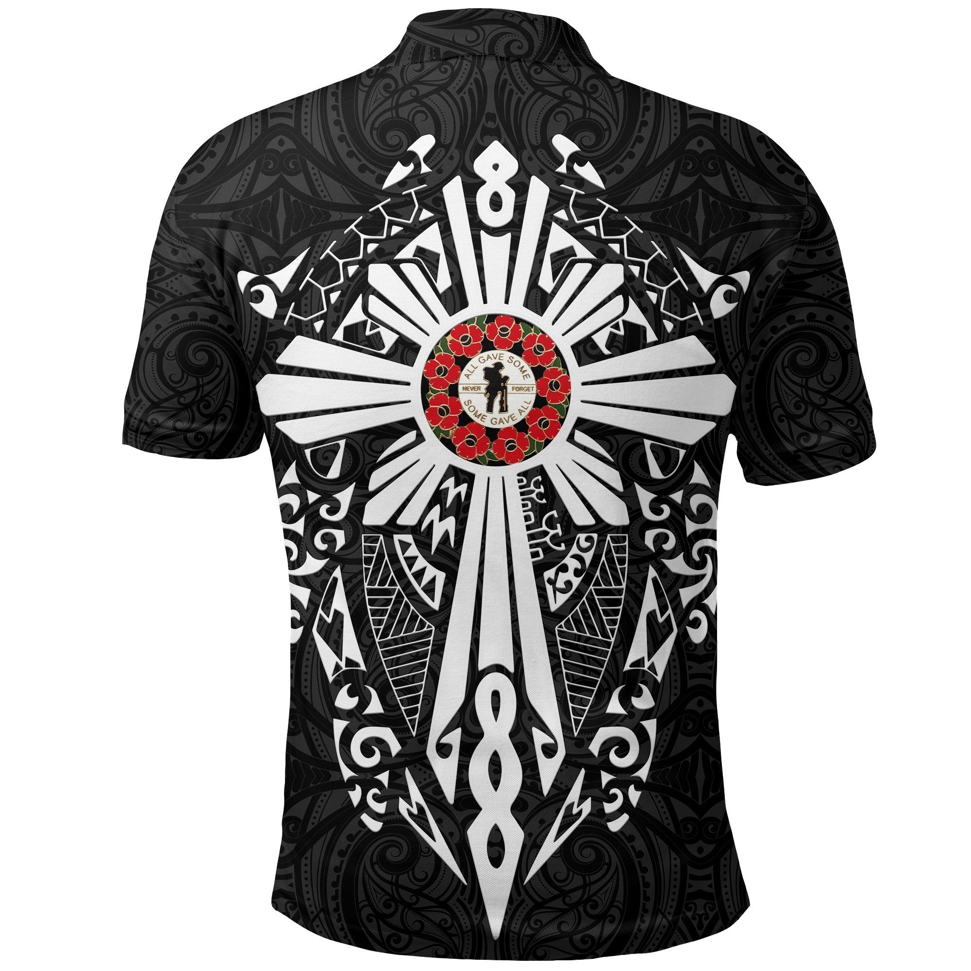 New Zealand ANZAC Polo Shirt, Lest We Forget Maori Cross Tattoo Golf Shirt - Vibe Hoodie Shop