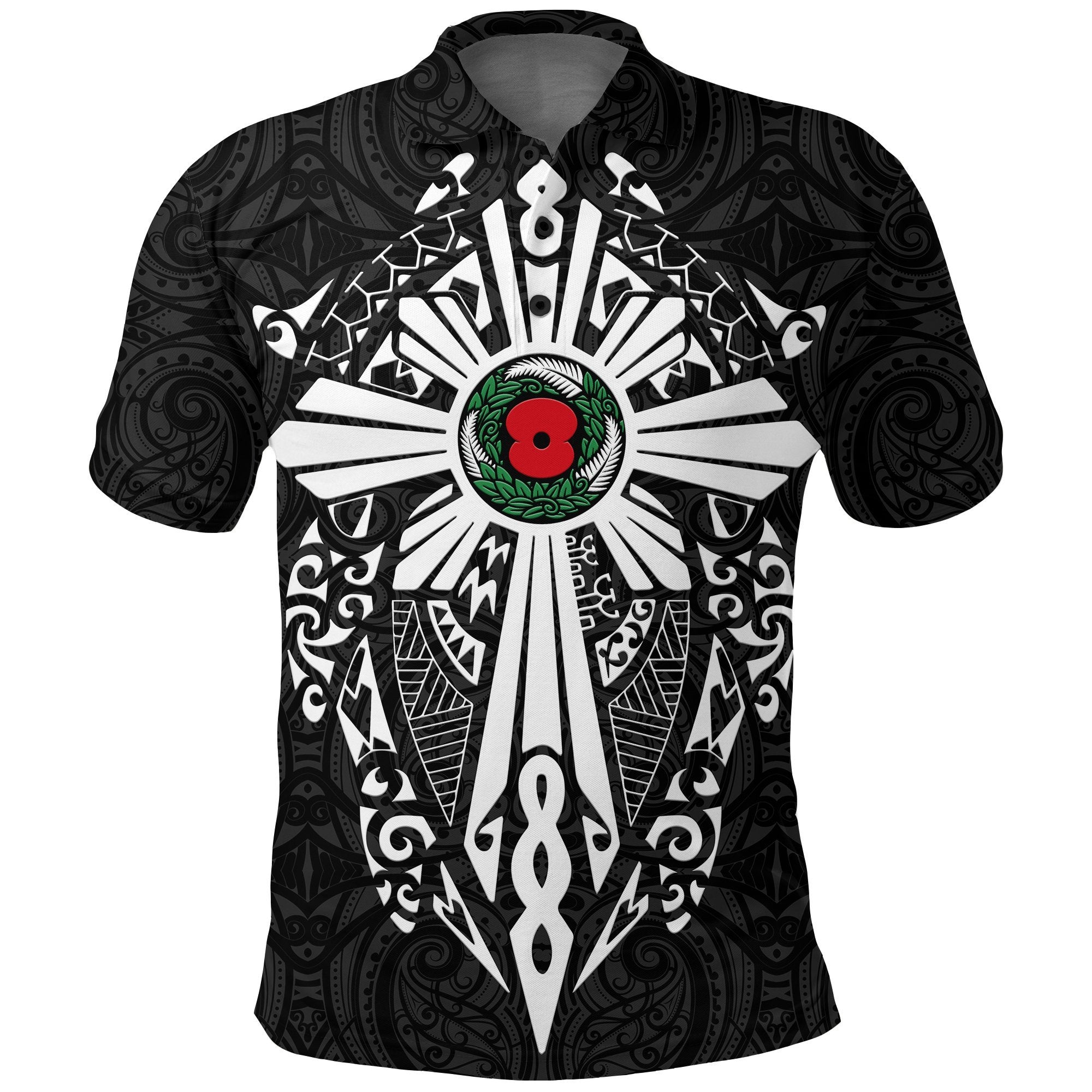 New Zealand ANZAC Polo Shirt, Lest We Forget Maori Cross Tattoo Golf Shirt - Vibe Hoodie Shop