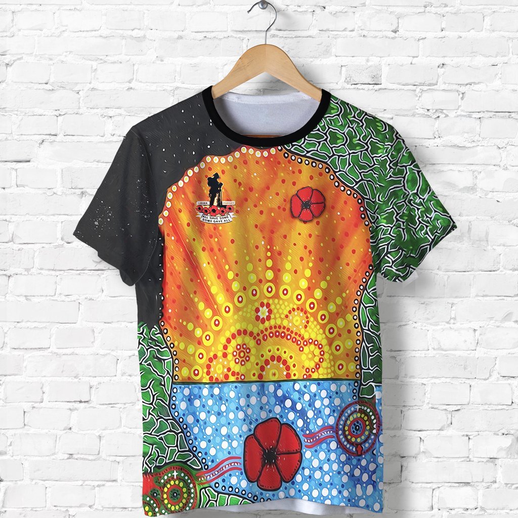 ANZAC Day T shirt - Lest We Forget Poppy - Vibe Hoodie Shop