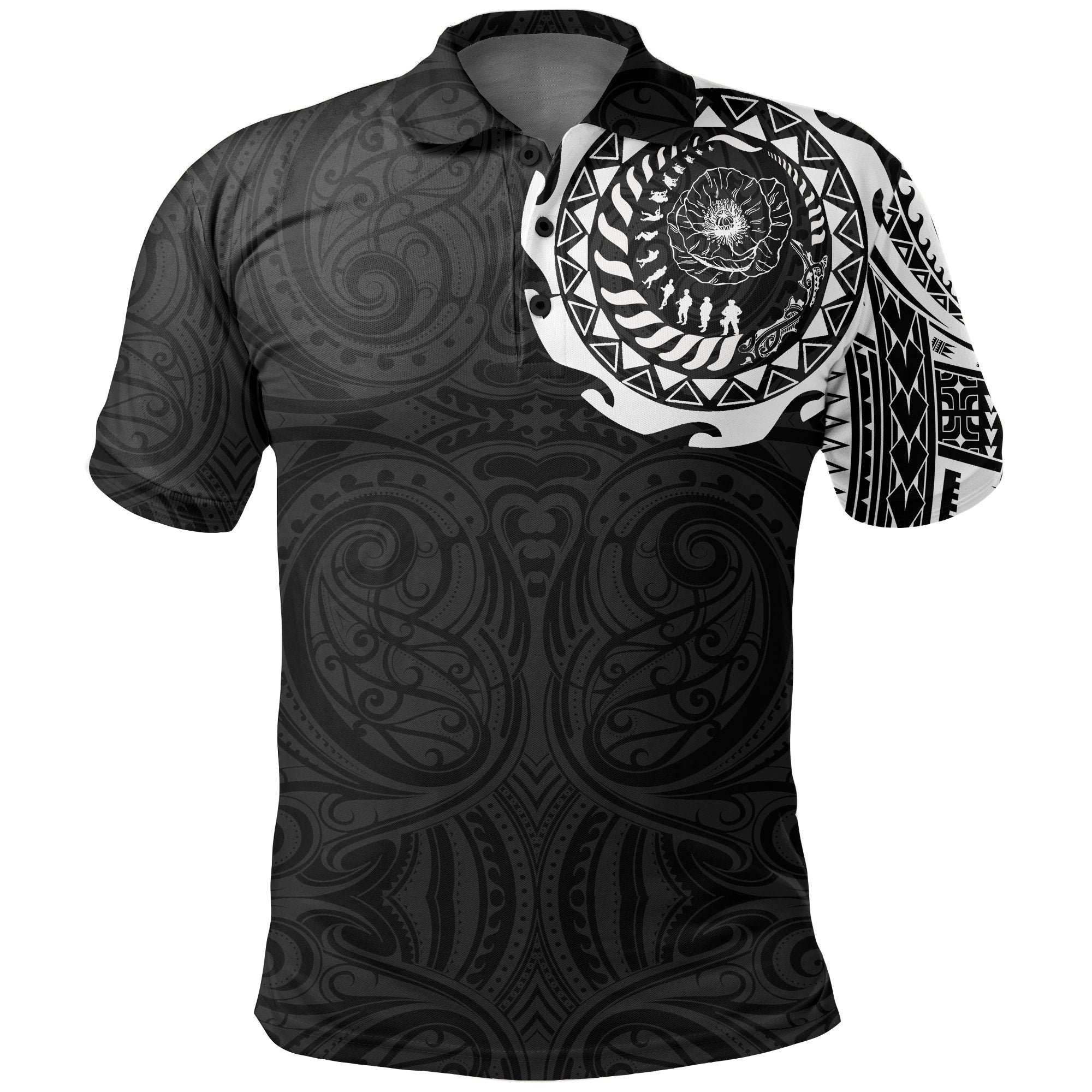 New Zealand ANZAC Polo Shirt, Lest We Forget Maori Tattoo Golf Shirts - Vibe Hoodie Shop