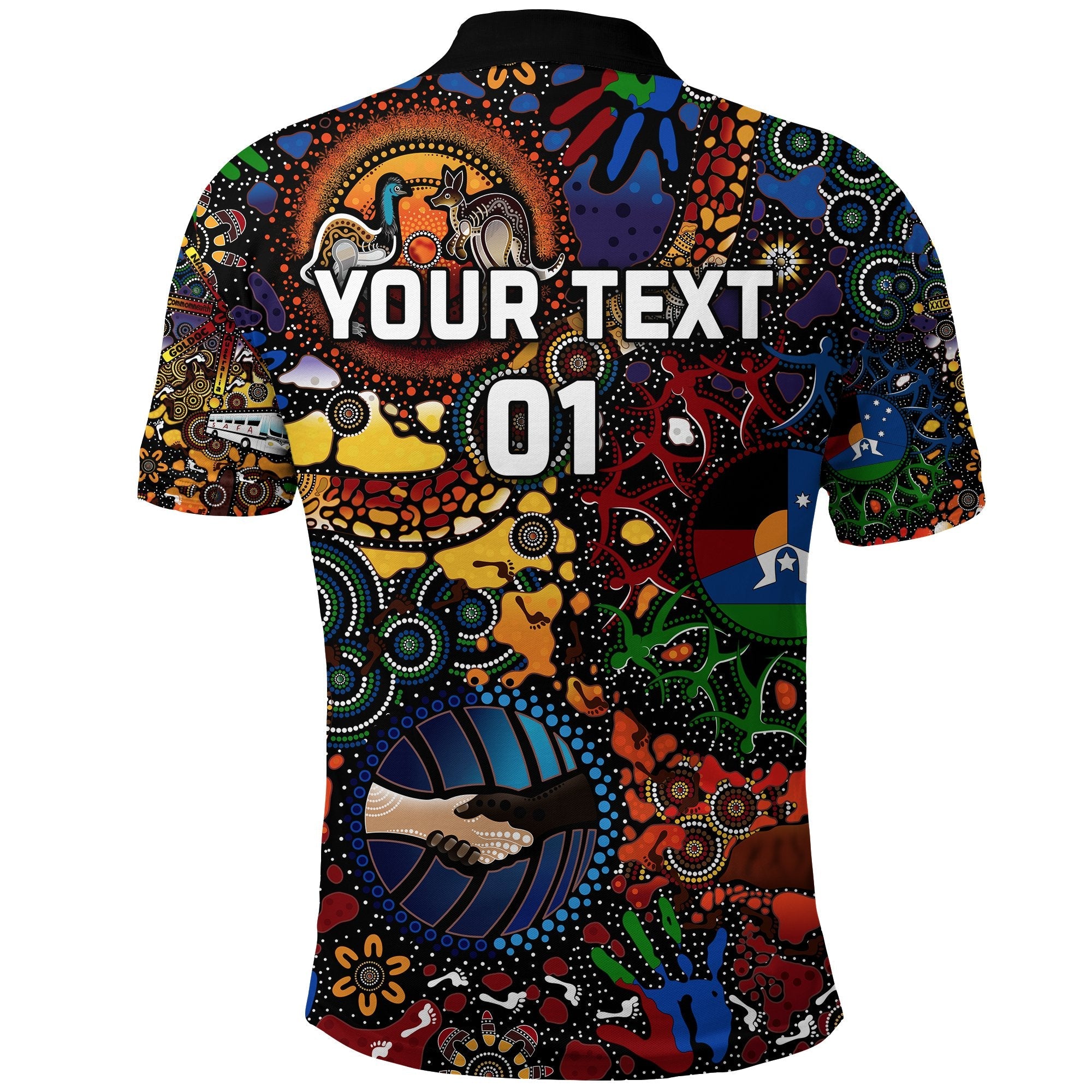 (Custom Personalised) Australia NAIDOC Week 2021 Polo Shirt Indigenous Be Proud, Custom Text And Number - Vibe Hoodie Shop