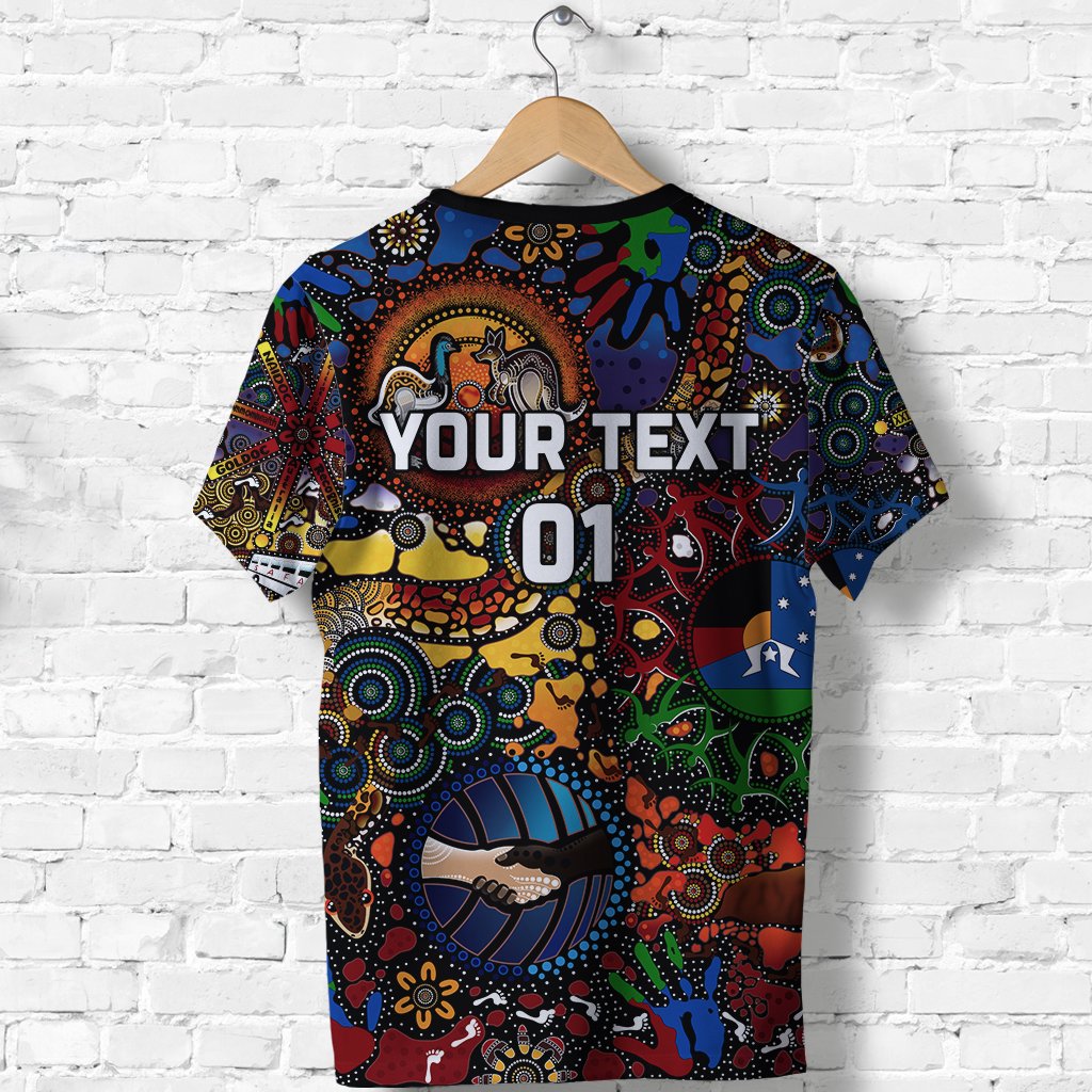 (Custom Personalised) Australia NAIDOC Week 2021 T shirt Indigenous Be Proud, Custom Text And Number - Vibe Hoodie Shop