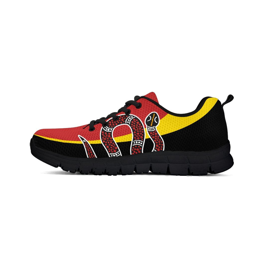 Aboriginal Sneakers, Snake Dot Painting Shoes Aboriginal Color - Vibe Hoodie Shop