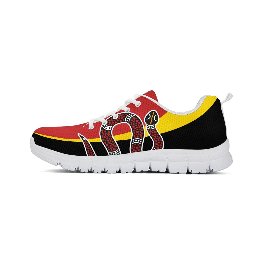 Aboriginal Sneakers, Snake Dot Painting Shoes Aboriginal Color - Vibe Hoodie Shop