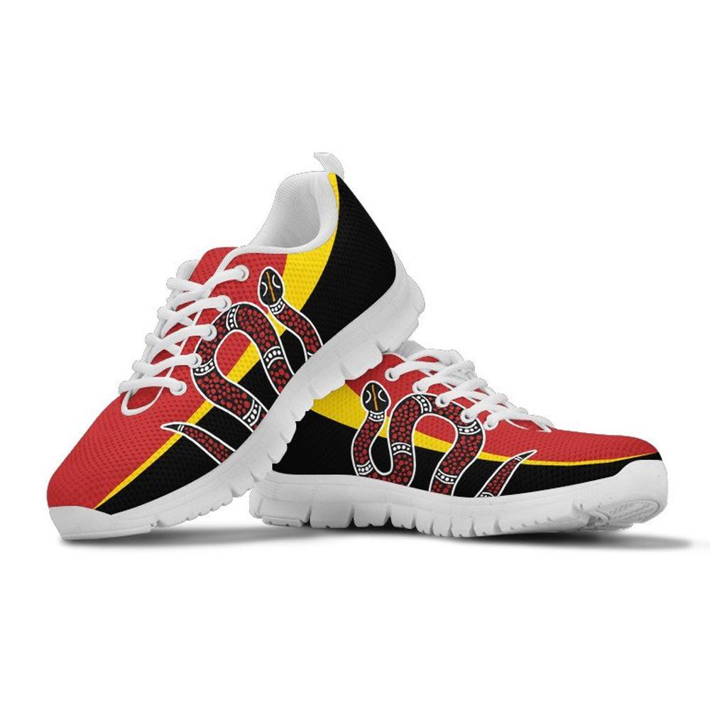 Aboriginal Sneakers, Snake Dot Painting Shoes Aboriginal Color - Vibe Hoodie Shop