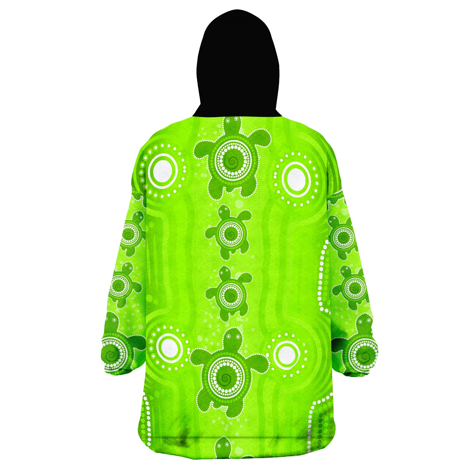 Aussie Aboriginal Sea Turtle Ver.02 Wearable Blanket Hoodie - Vibe Hoodie Shop