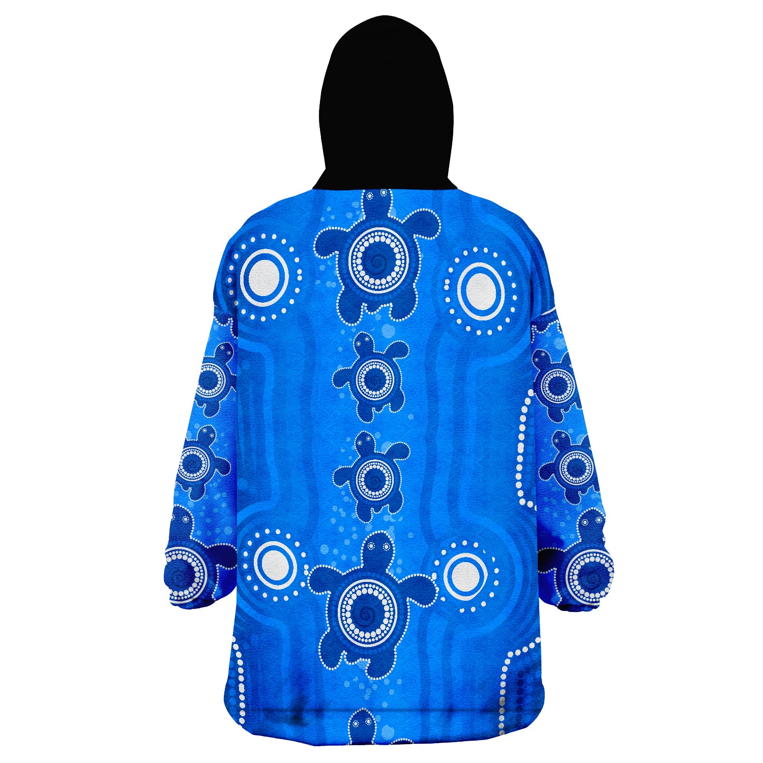 Aussie Aboriginal Sea Turtle Ver.03 Wearable Blanket Hoodie - Vibe Hoodie Shop