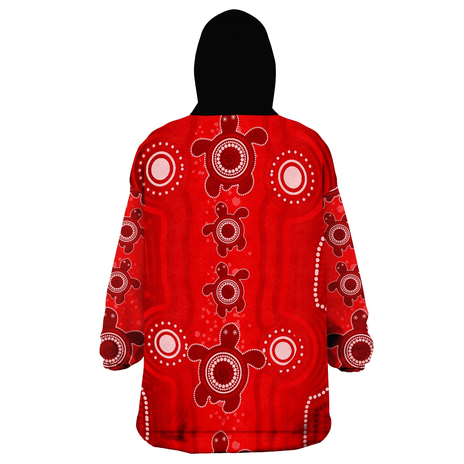 Aussie Aboriginal Sea Turtle Ver.04 Wearable Blanket Hoodie - Vibe Hoodie Shop