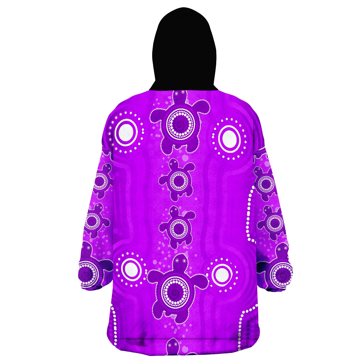 Aussie Aboriginal Sea Turtle Ver.06 Wearable Blanket Hoodie - Vibe Hoodie Shop