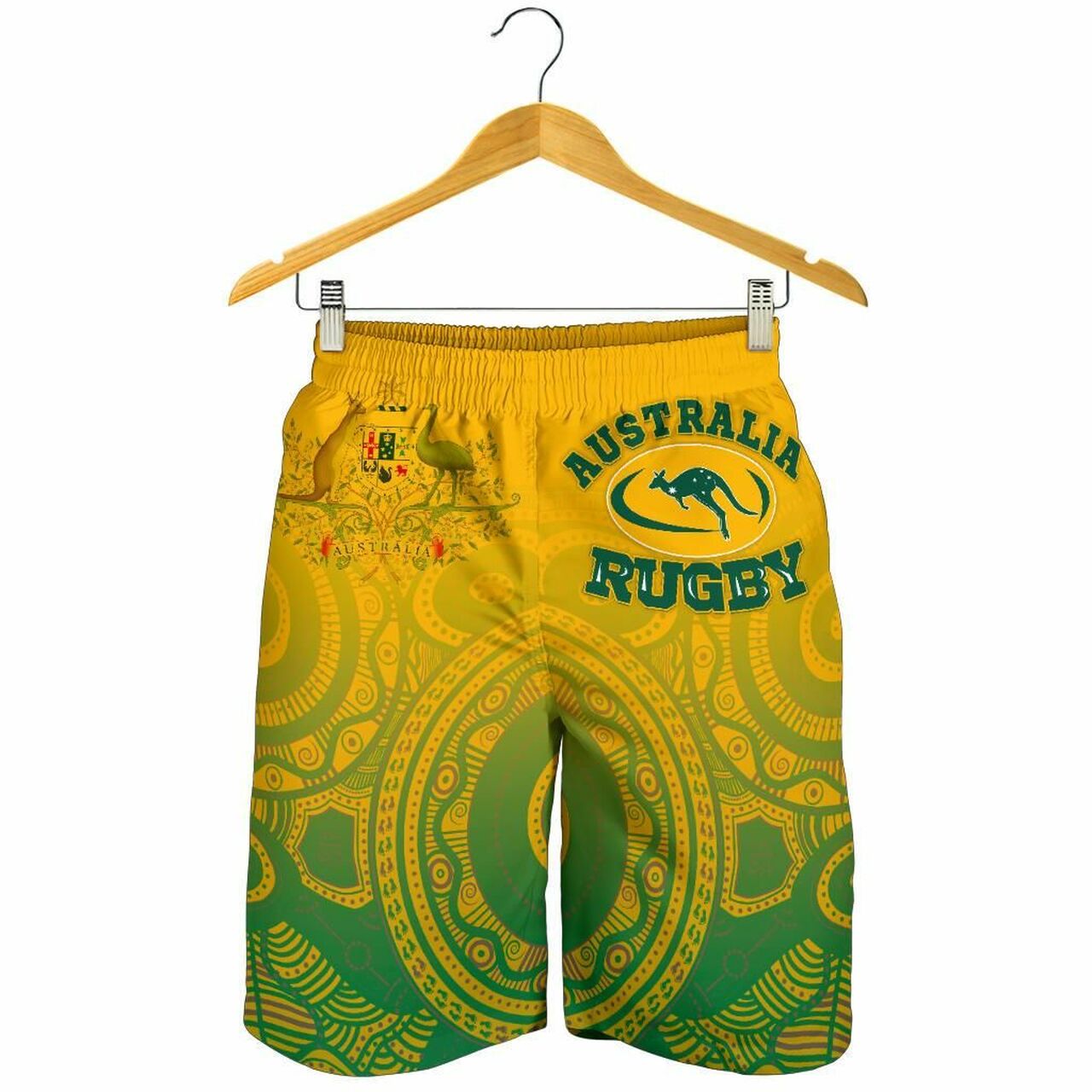 Australia Aboriginal Men Shorts - Australia and Coat Of Arms RLT13 - Vibe Hoodie Shop